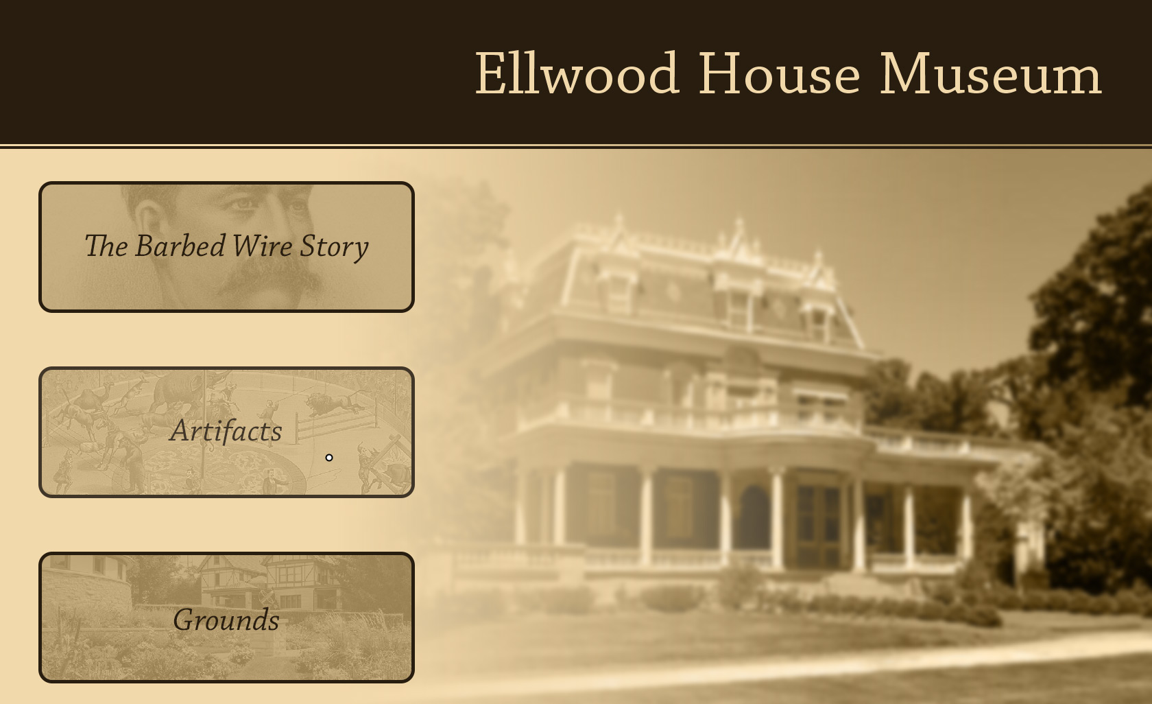 Ellwood House Museum: Menu