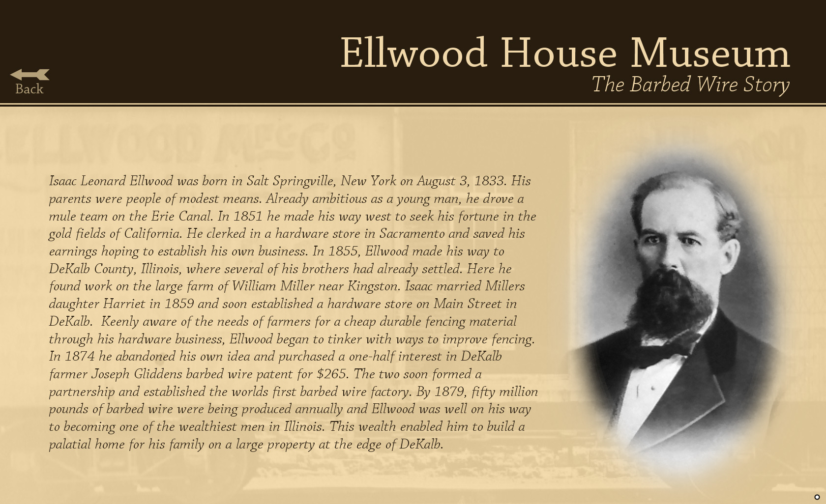 Ellwood House Museum: The Barbed Wire Story